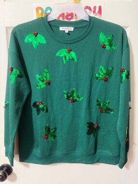 Workshop Republic Clothing Green Crewneck Sweatshirt